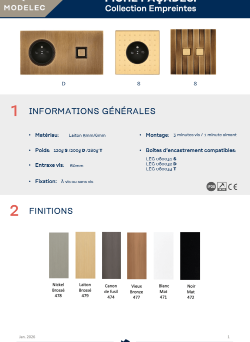 Placas Empreintes - FR