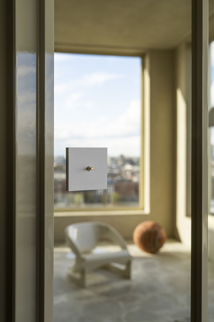 Interrupteur Désir blanc mat levier droit doré - MODELEC